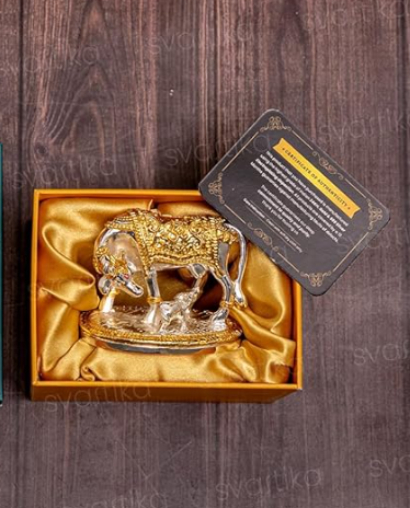Kamdhenu Cow With Calf Decorative Statuette