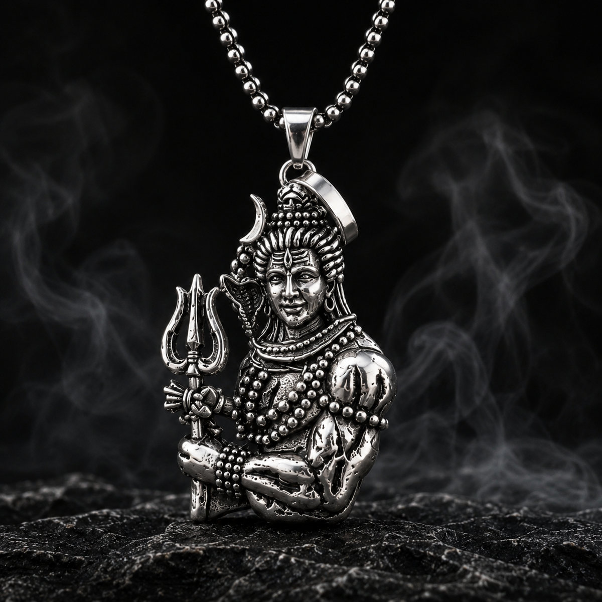 Shiva With Trishul Pendant