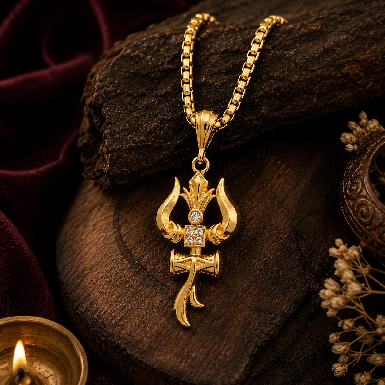 Om Trishul Pendant