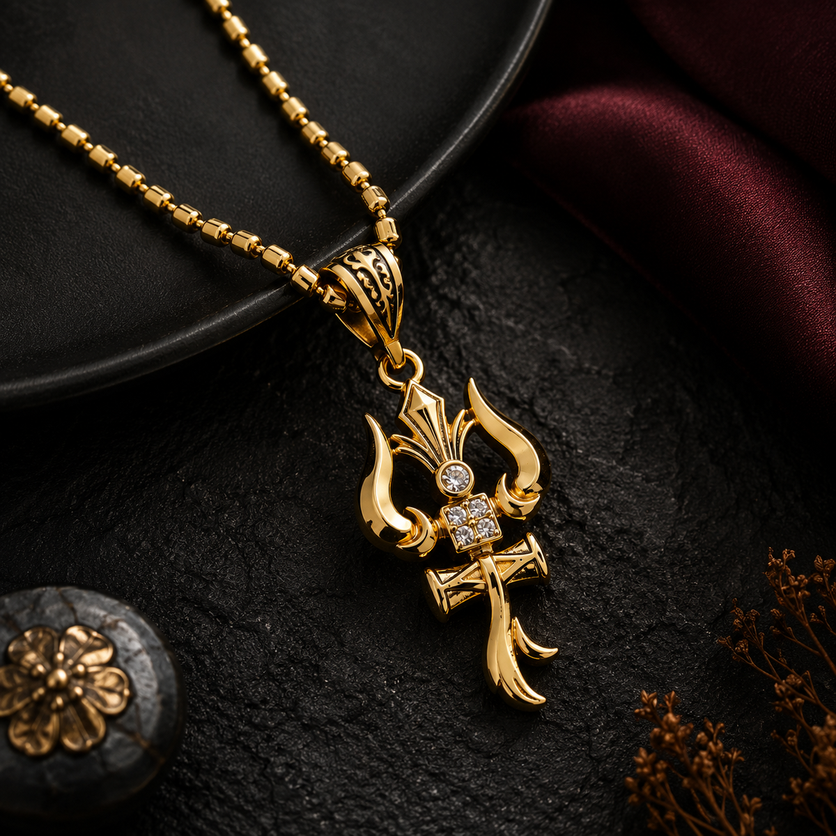 Om Trishul Pendant