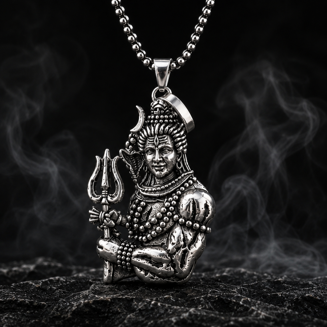 Shiva With Trishul Pendant
